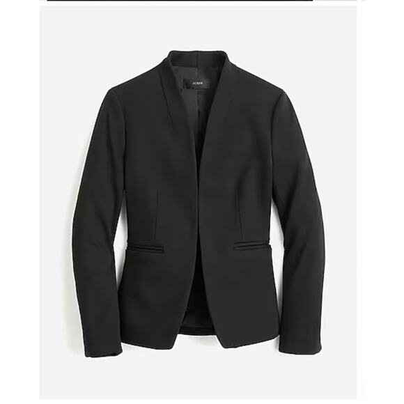 J.Crew Black Going-Out Blazer in Stretch Twill Size 6 - Picture 1 of 10